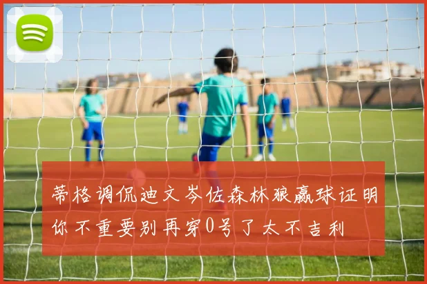 蒂格调侃迪文岑佐森林狼赢球证明你不重要别再穿0号了太不吉利